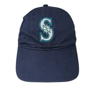 Seattle Mariners Strapback Hat Blue Embroidered Logo T Mobile MLB